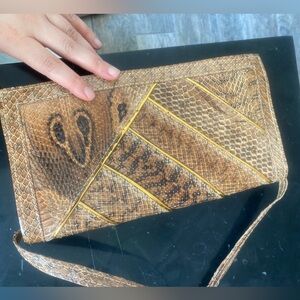Real snake skin evening bag